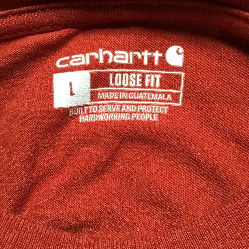 Carhartt Men's Loose Fit Heavyweight Long Logo Sleeve Graphic T-Shirt Large - Picture 6 of 8